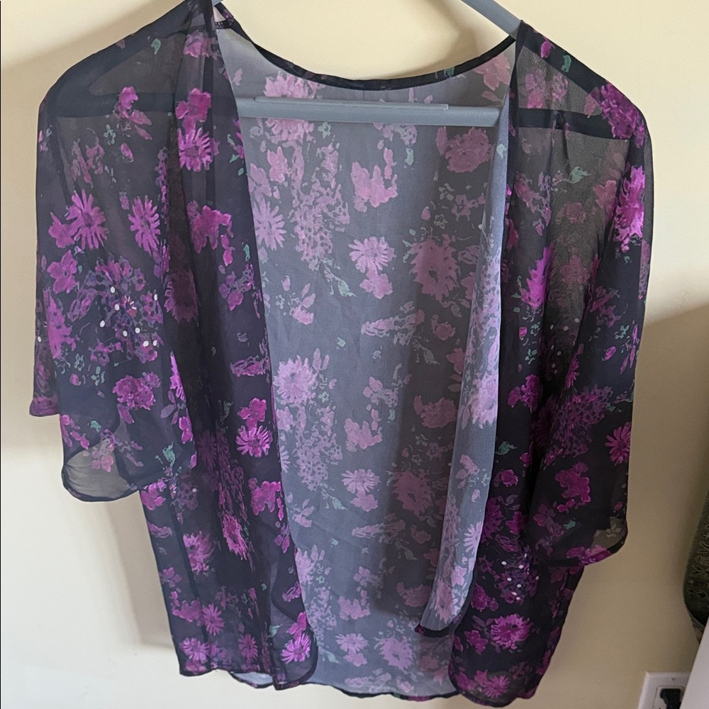 Floral Sheer Kimono Cardigan